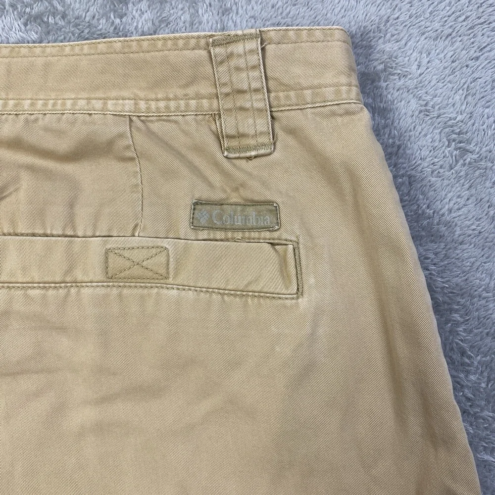 Columbia Shorts Men Beige Sz 42 100% Cotton Cargo Utility Casual Outdoors Hiking